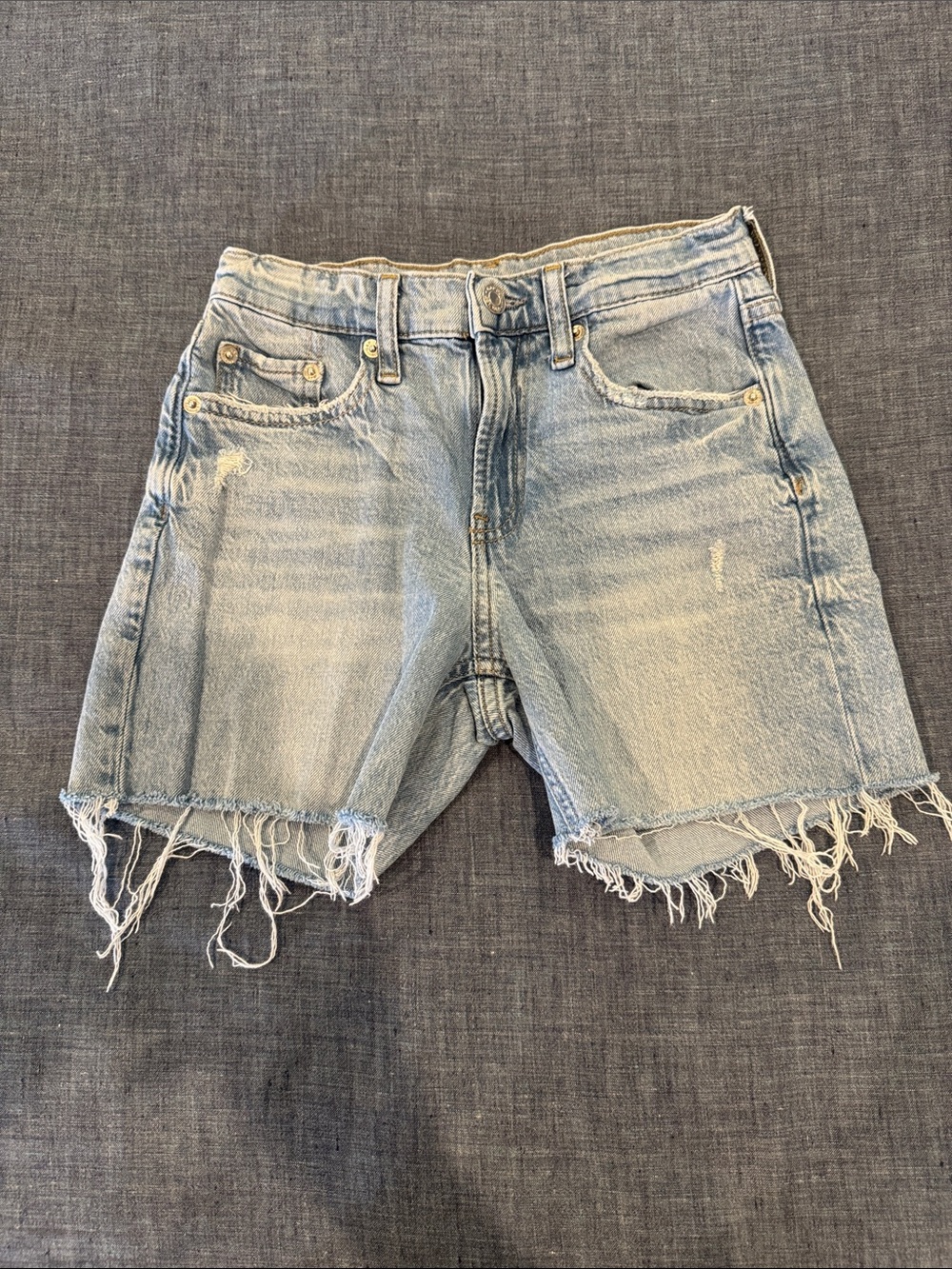 GAP Light Blue Distressed Denim Shorts